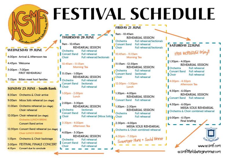 ACSMF Schedule